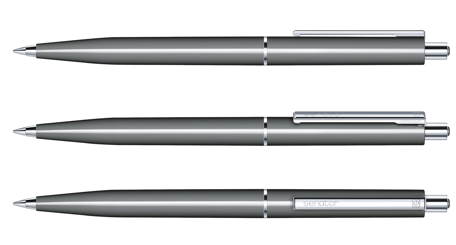 Senator Kugelschreiber Point Grau Poliert