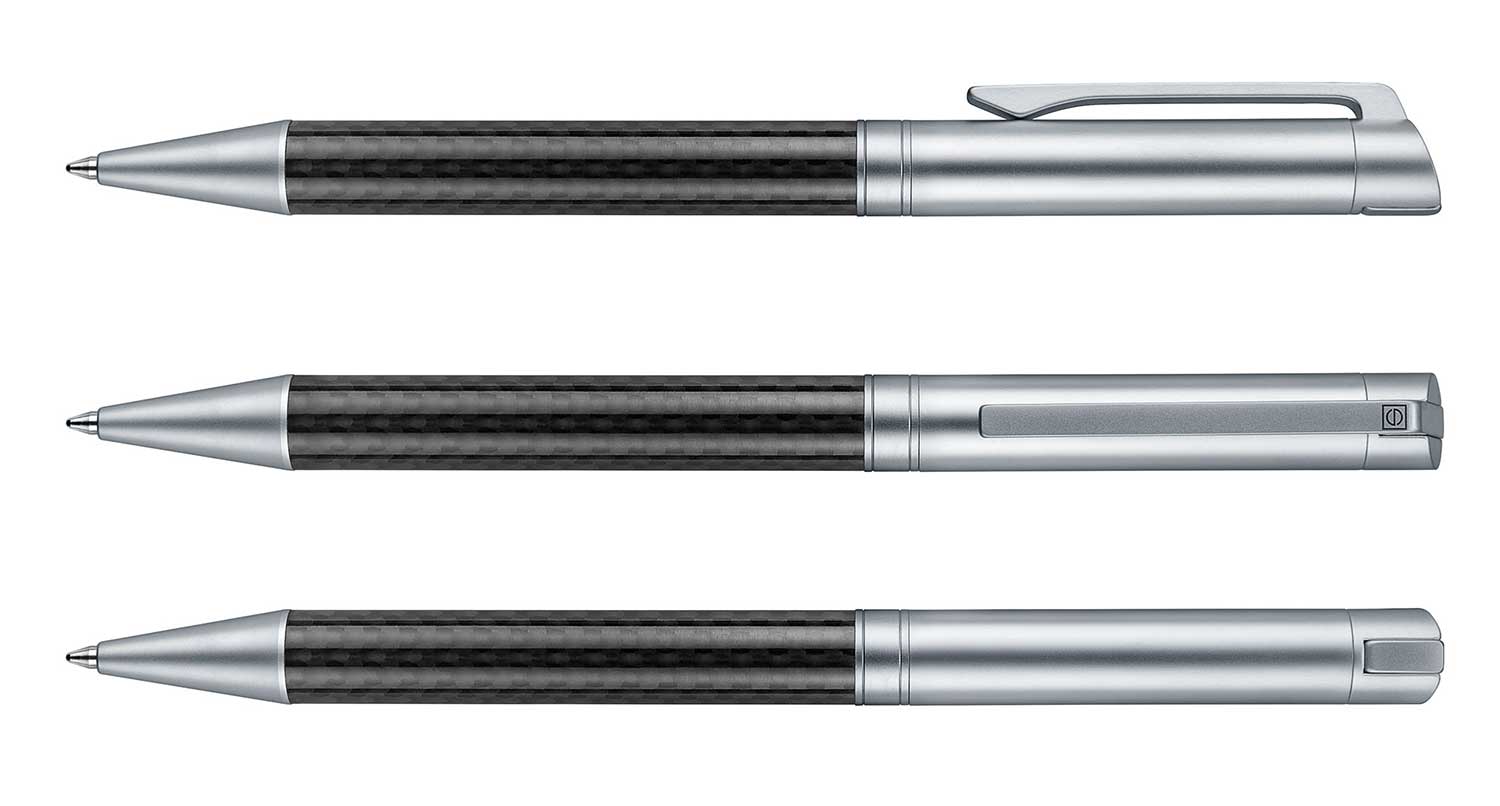 Senator Kugelschreiber Carbon Line Silber