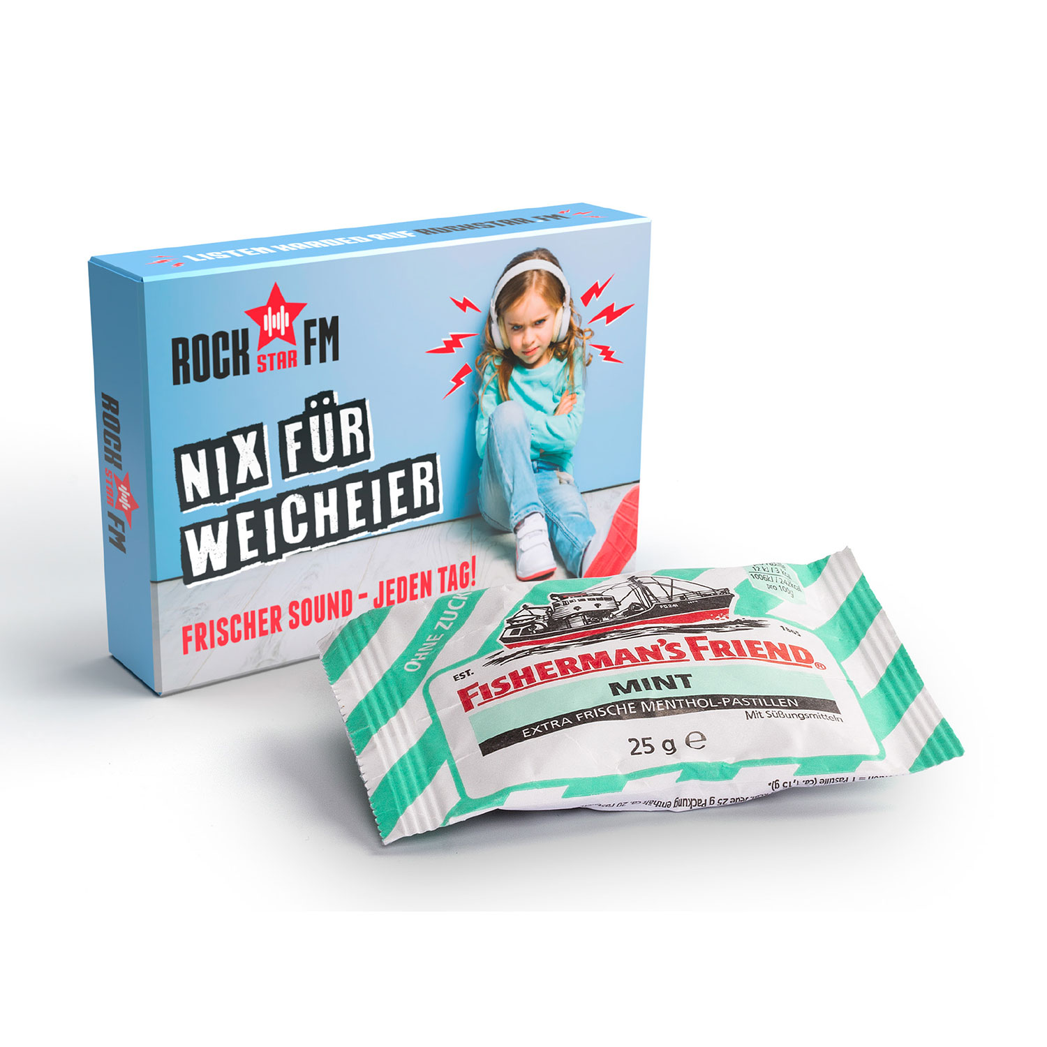 Fisherman's Friend in der Werbekartonage