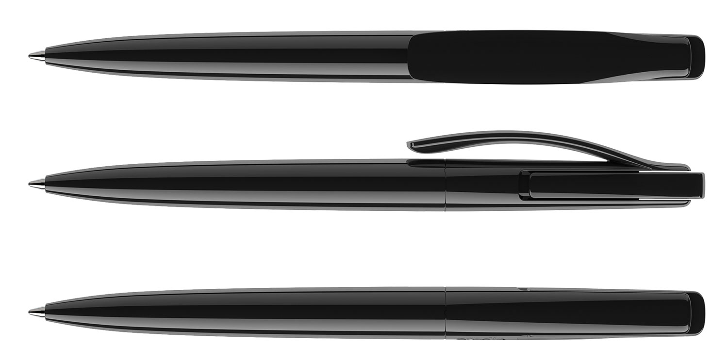 Prodir Kugelschreiber DS2 PPP P75 Schwarz Poliert