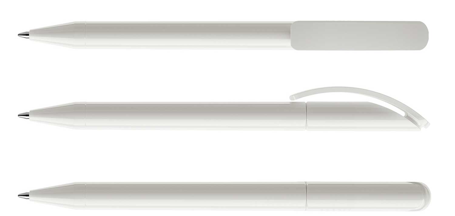 Prodir Kugelschreiber DS3 TPP P02 Weiss Poliert