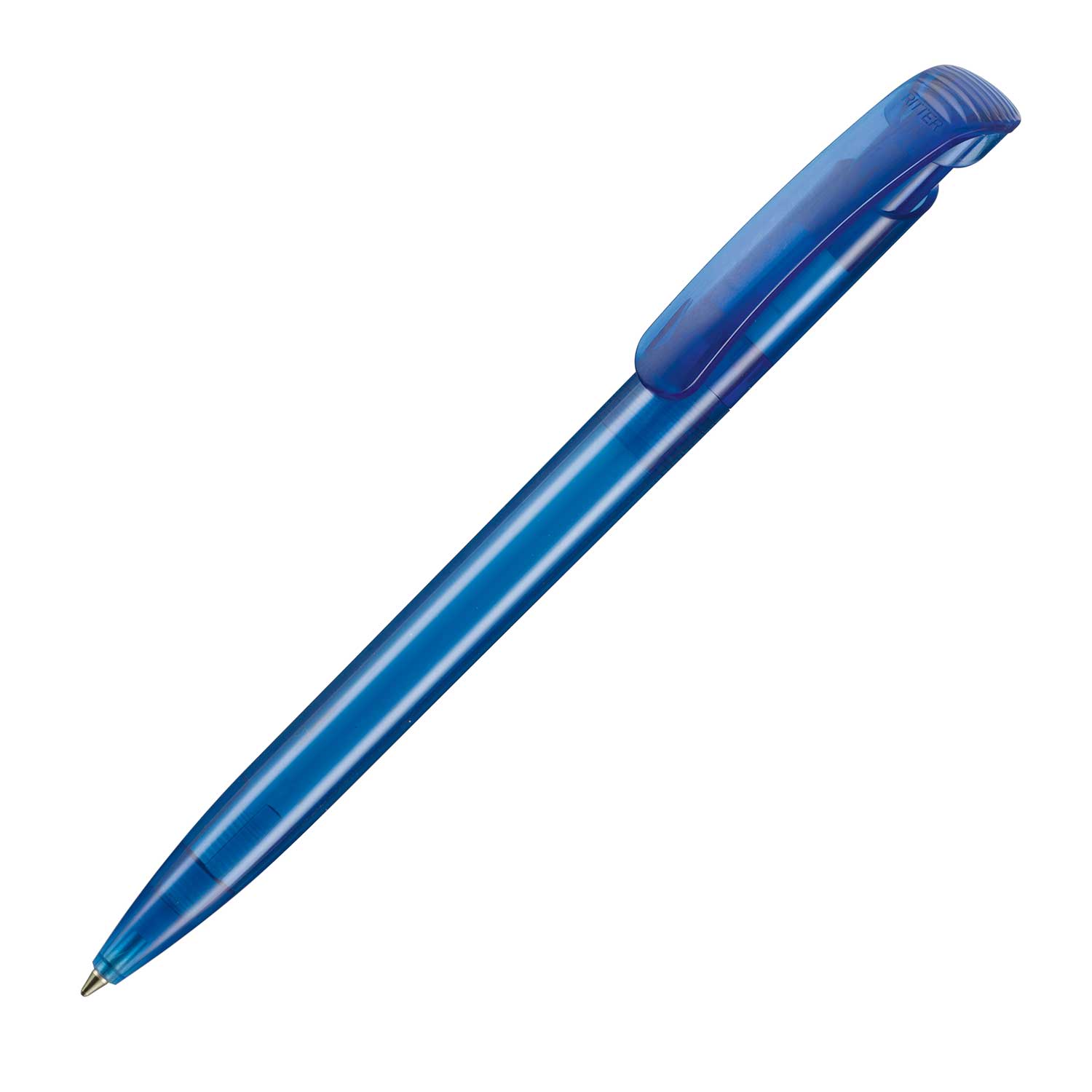 Ritter Pen Kugelschreiber Clear Transparent Royalblau