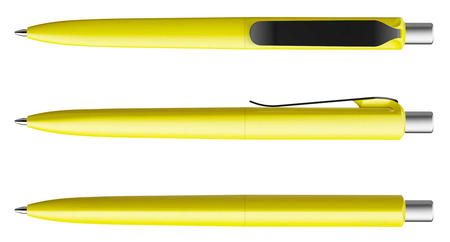 Prodir Kugelschreiber DS8 PSM M07 S80 Gelb Matt Metall-Clip Schwarz