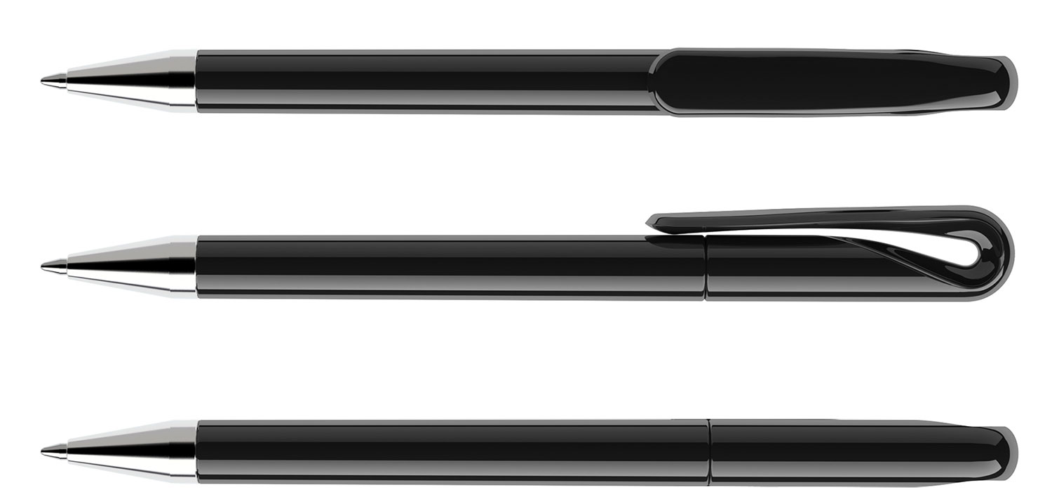 Prodir Kugelschreiber DS1 TPC P75 Schwarz Poliert