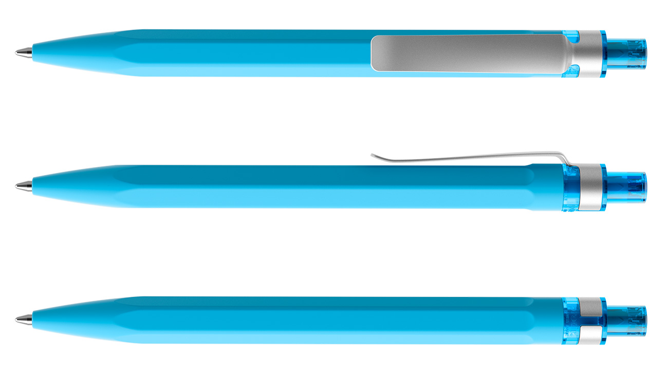 Prodir Kugelschreiber QS50 PRS R58 Hellblau Soft-Touch Metall-Clip