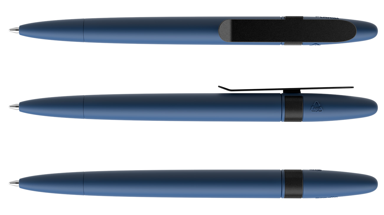 Prodir Kugelschreiber DS5 TSR R62 S80 Sodalite Blau Soft-Touch Metall-Clip Schwarz