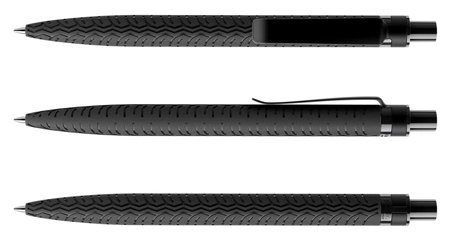 Prodir Kugelschreiber QS03 PMS M75 S80 Schwarz Matt Metall-Clip Schwarz