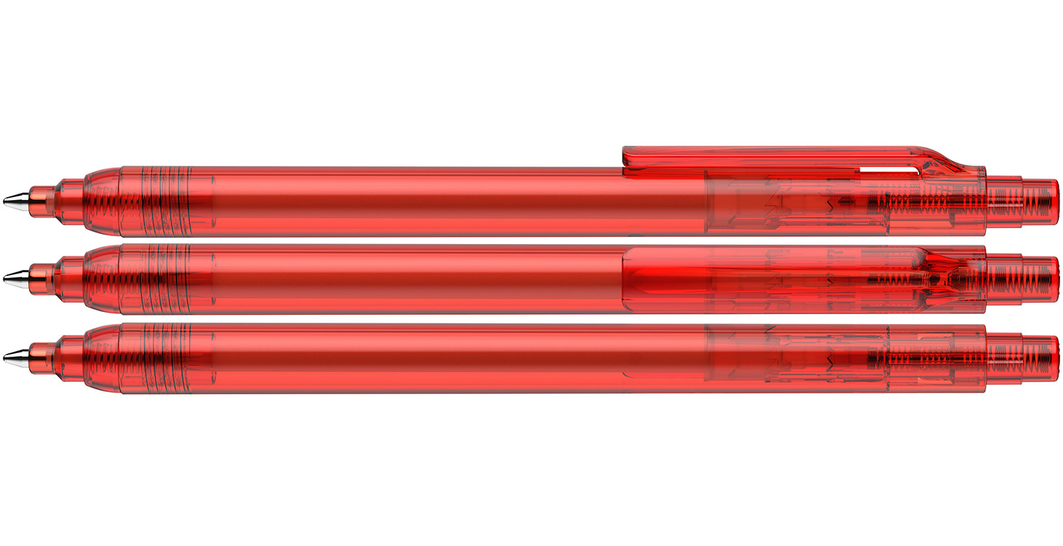 Schneider Kugelschreiber Skyton Transparent Rot