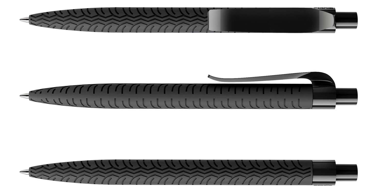 Prodir Kugelschreiber QS03 PRP R75 Schwarz Soft-Touch