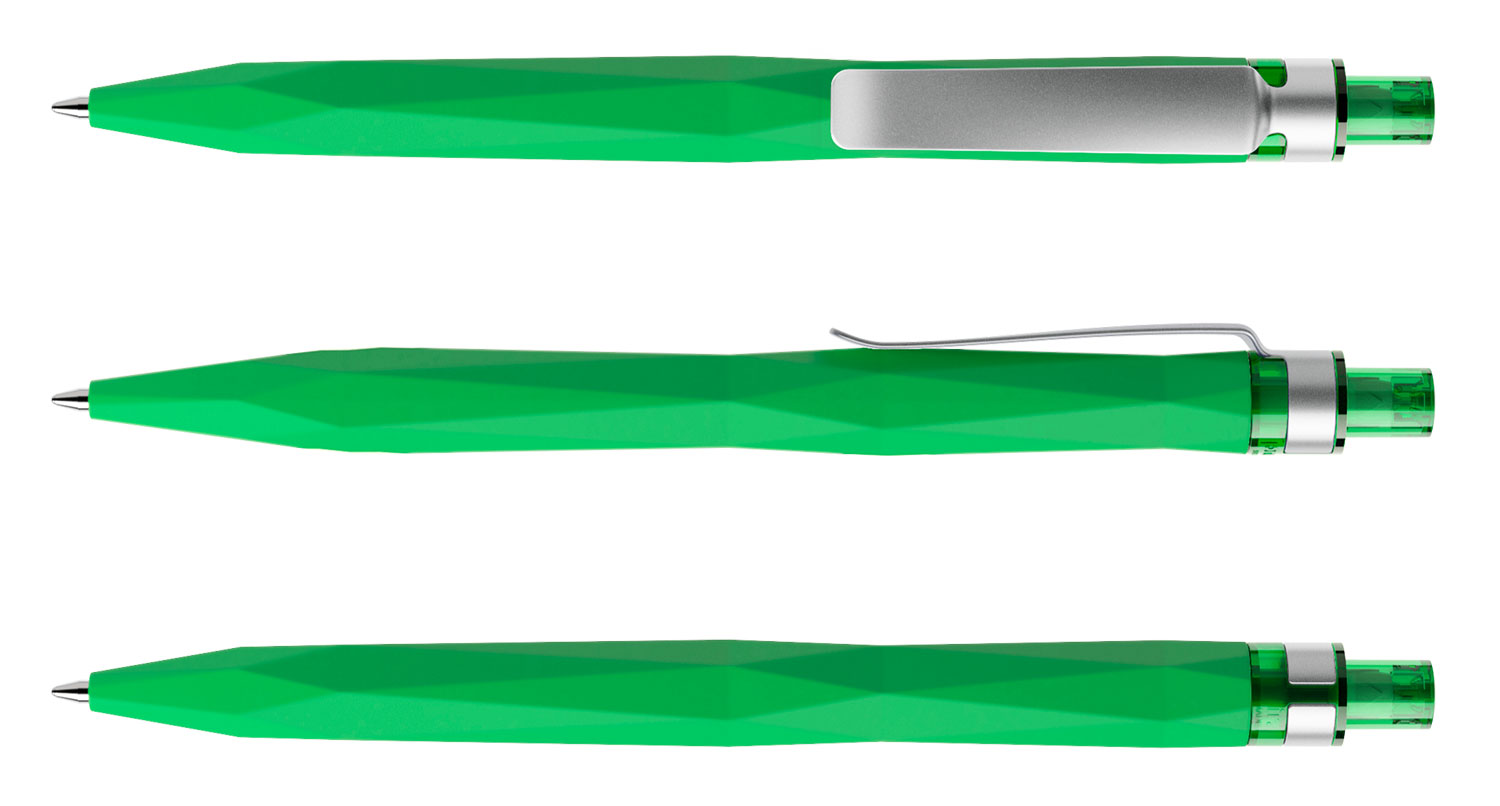 Prodir Kugelschreiber QS20 PRS R67 Grün Soft-Touch Metall-Clip