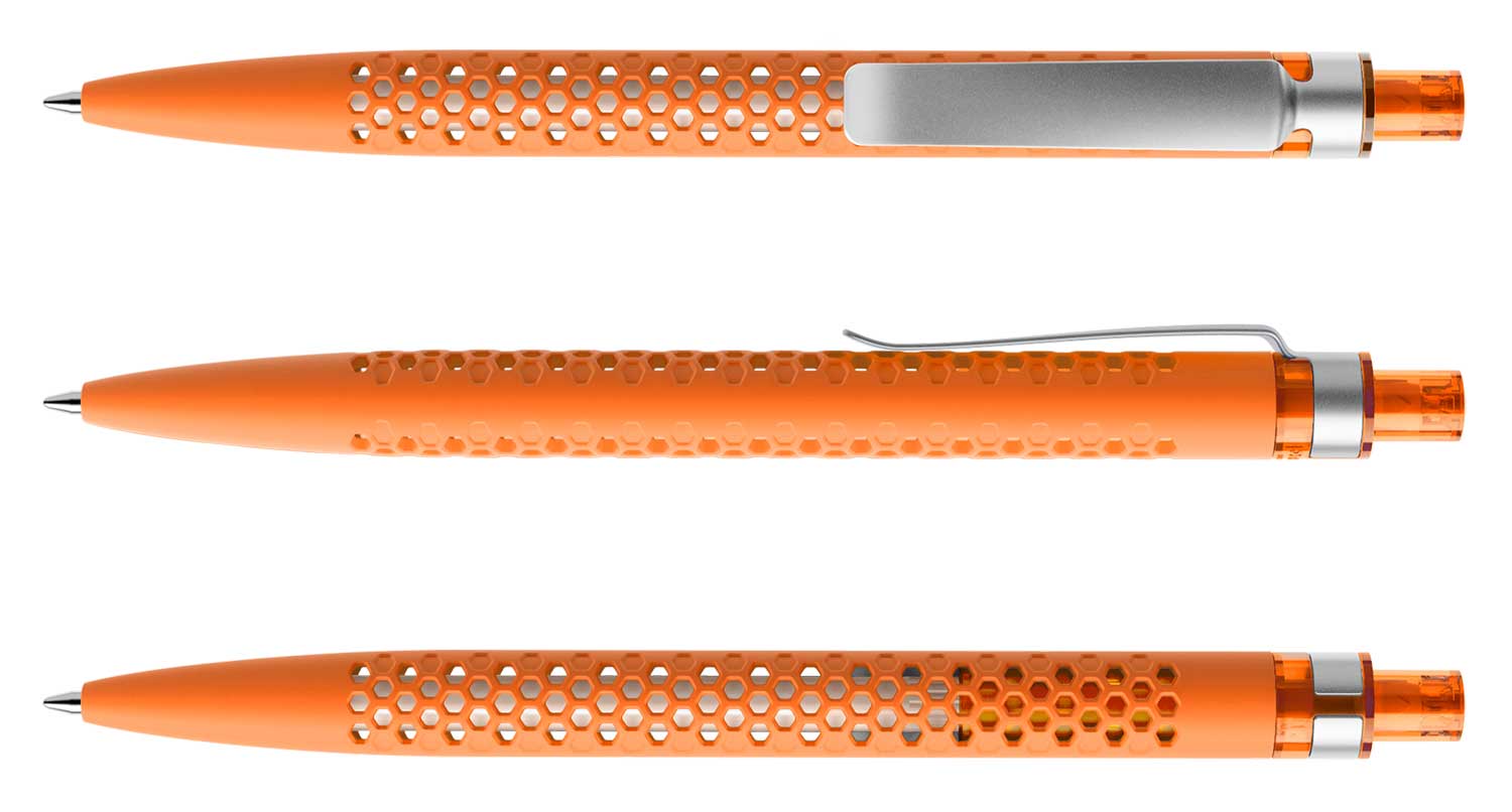 Prodir Kugelschreiber QS40 PRS R10 Orange Soft-Touch Metall-Clip