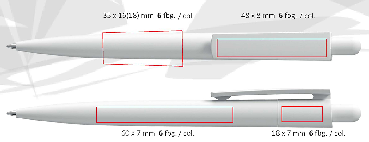 Heypen Kugelschreiber Burger Swiss Pen Cinema Druckflächen