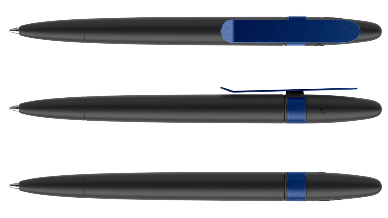 Prodir Kugelschreiber DS5 TSM M75 S61 Schwarz Matt Metall-Clip Blau