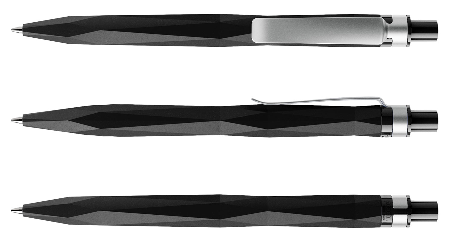 Prodir Kugelschreiber QS20 PMS M75 Schwarz Matt Metall-Clip