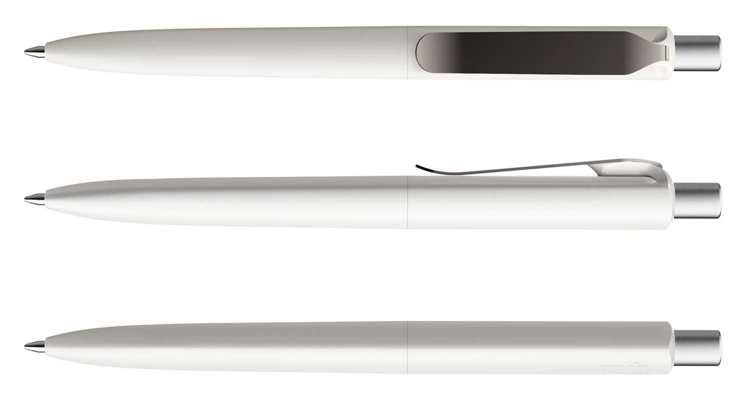 Prodir Kugelschreiber DS8 PSM M02 S75 Weiss Matt Metall-Clip Graphit