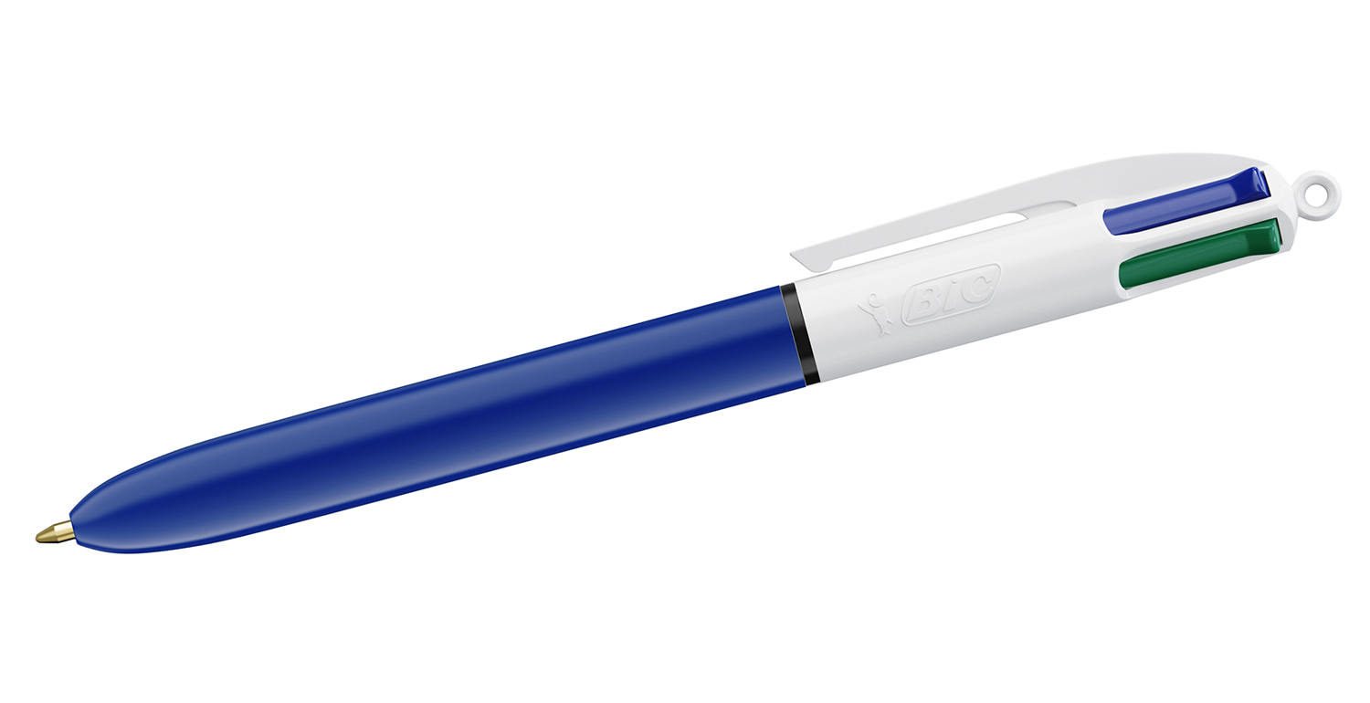 BIC® Kugelschreiber 4 Colours Blau-Weiß