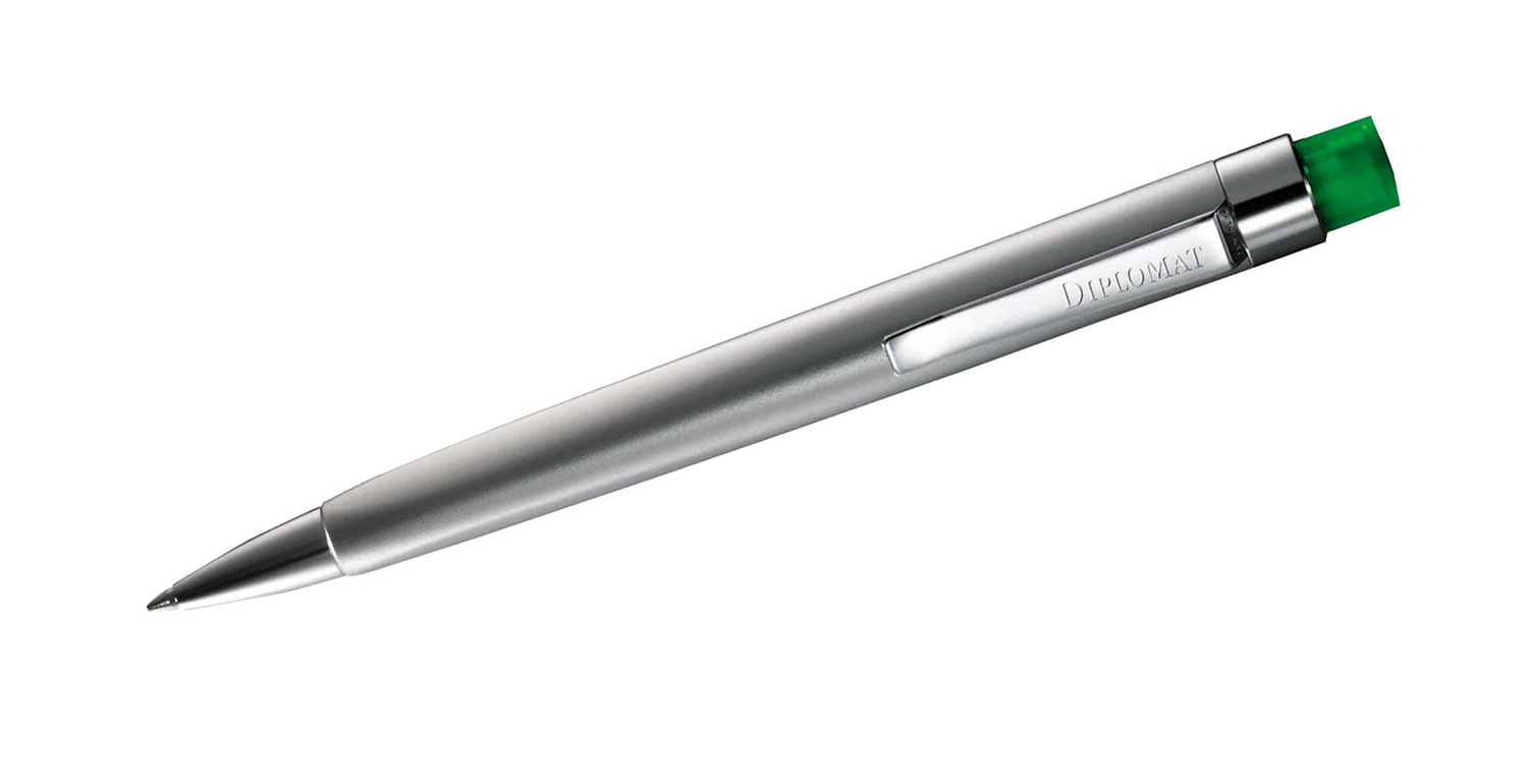 Diplomat Kugelschreiber Magnum Silver Line Grün
