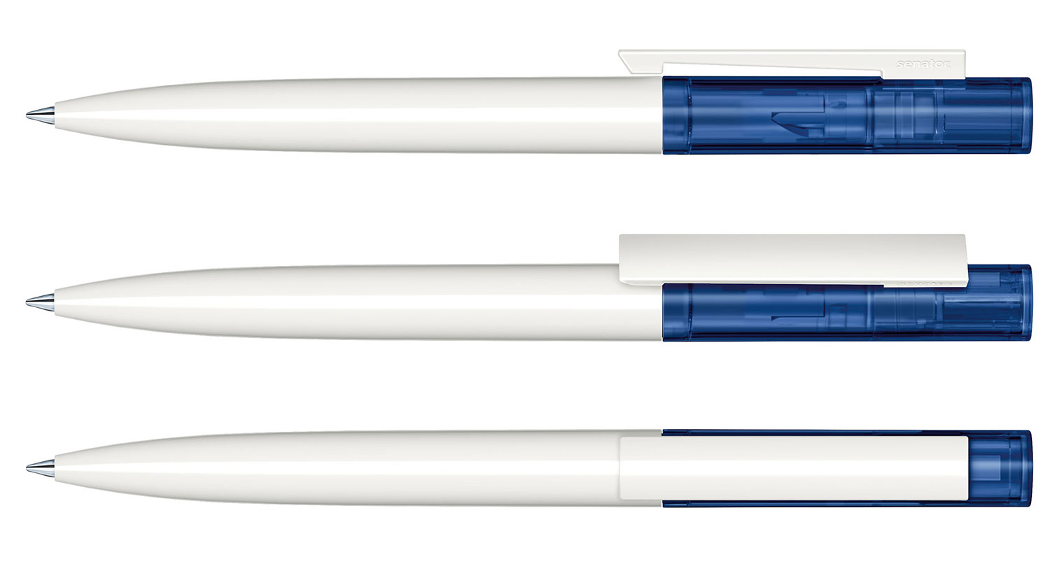 Senator Kugelschreiber Headliner Basic Dunkelblau Clear