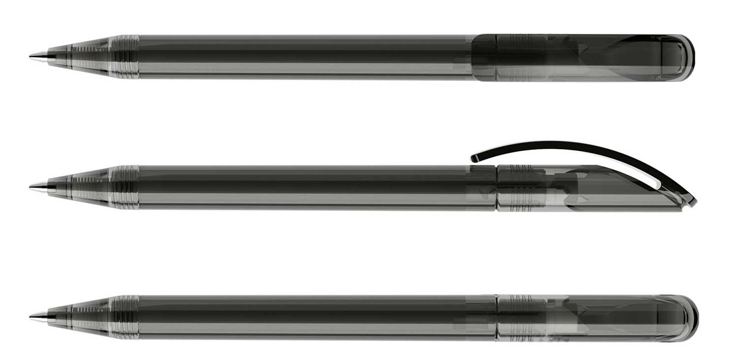 Prodir Kugelschreiber DS3 TTT T75 Schwarz Transparent