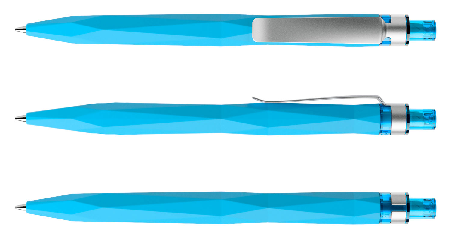 Prodir Kugelschreiber QS20 PRS R58 Hellblau Soft-Touch Metall-Clip