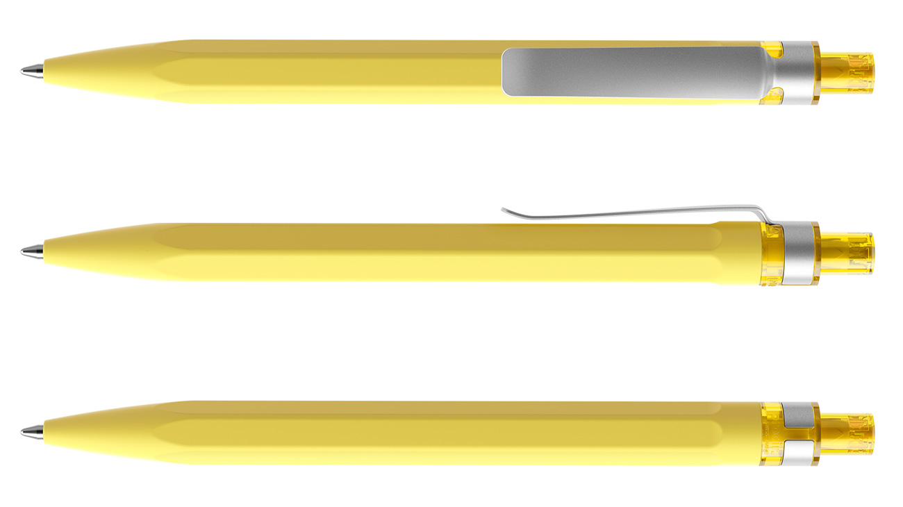 Prodir Kugelschreiber QS50 PRS R07 Gelb Soft-Touch Metall-Clip