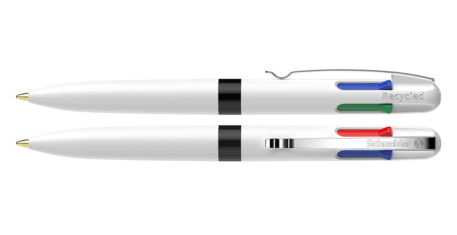 Schneider Kugelschreiber Take 4 Promo Weiß-Schwarz