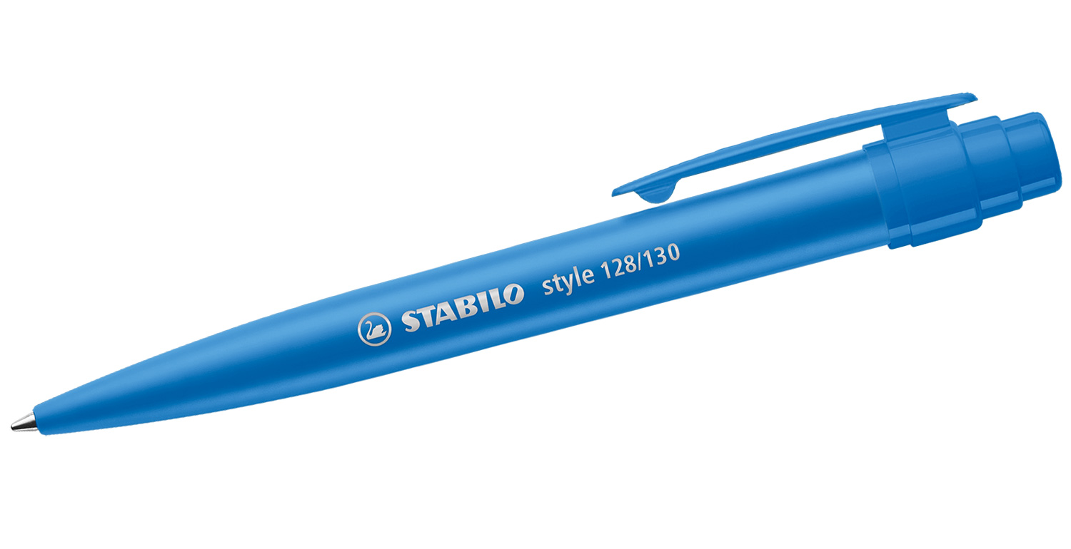 STABILO Kugelschreiber style mit Kunststoffclip Blau