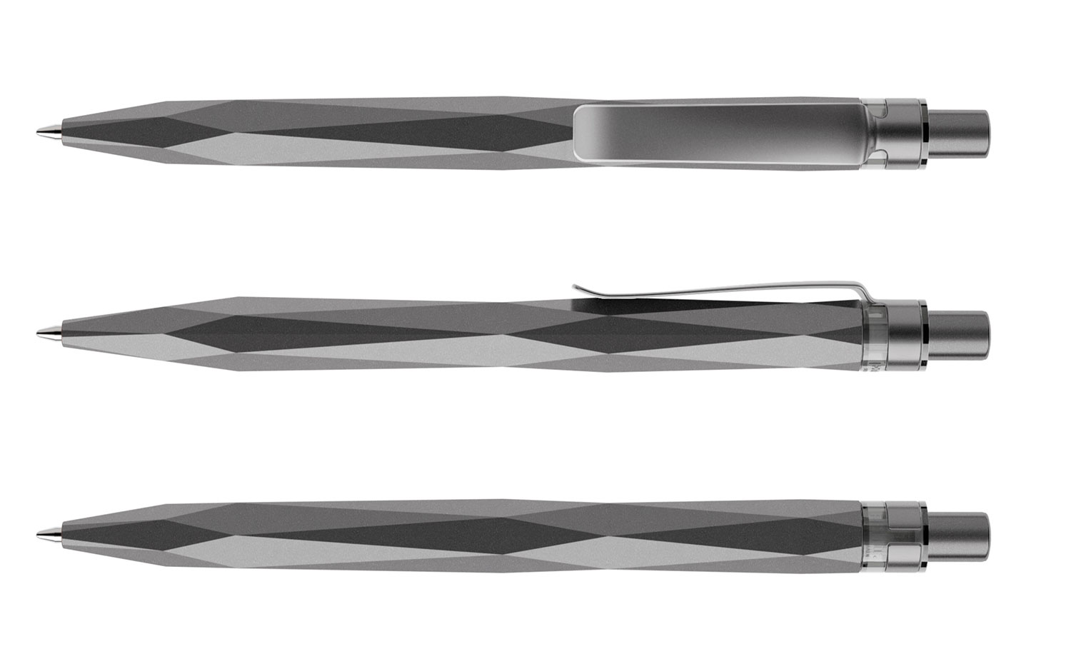 Prodir Kugelschreiber QS20 PQS Q75 S75 Graphit Stone Metall-Clip Graphit