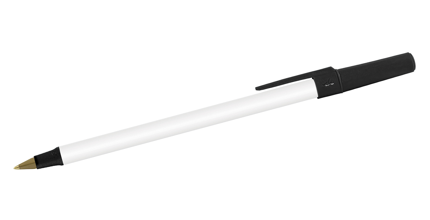 BIC® Kugelschreiber Round Stic Eco Weiß-Schwarz