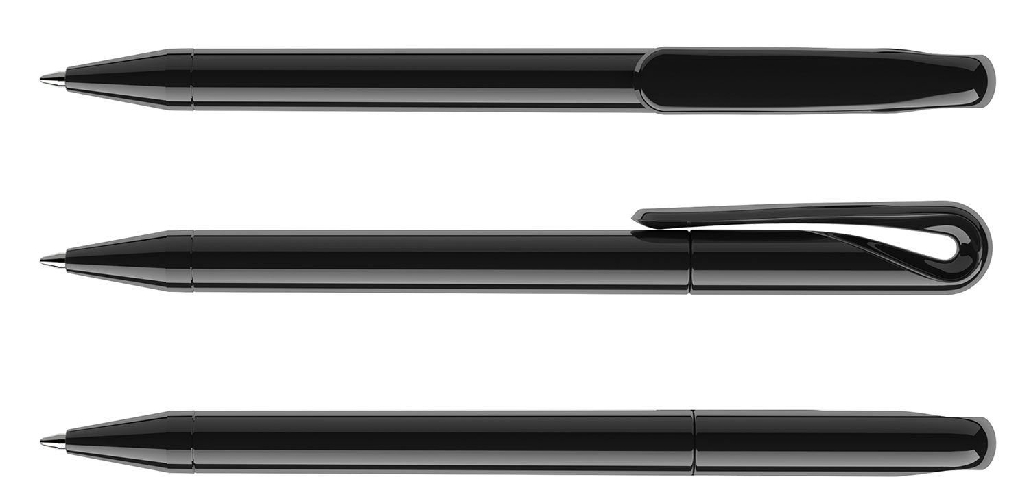 Prodir Kugelschreiber DS1 TPP P75 Schwarz Poliert