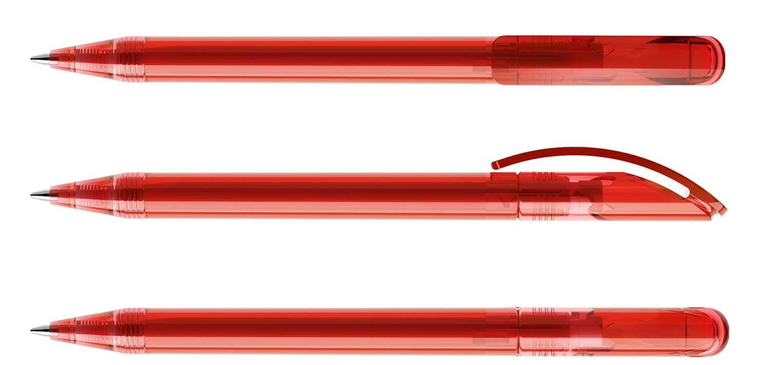 Prodir Kugelschreiber DS3 TTT T20 Rot Transparent