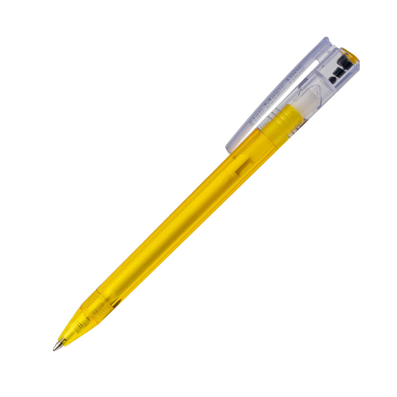 Burger Swiss Pen Kugelschreiber Elan Magic 1006 Transparent Ockergelb