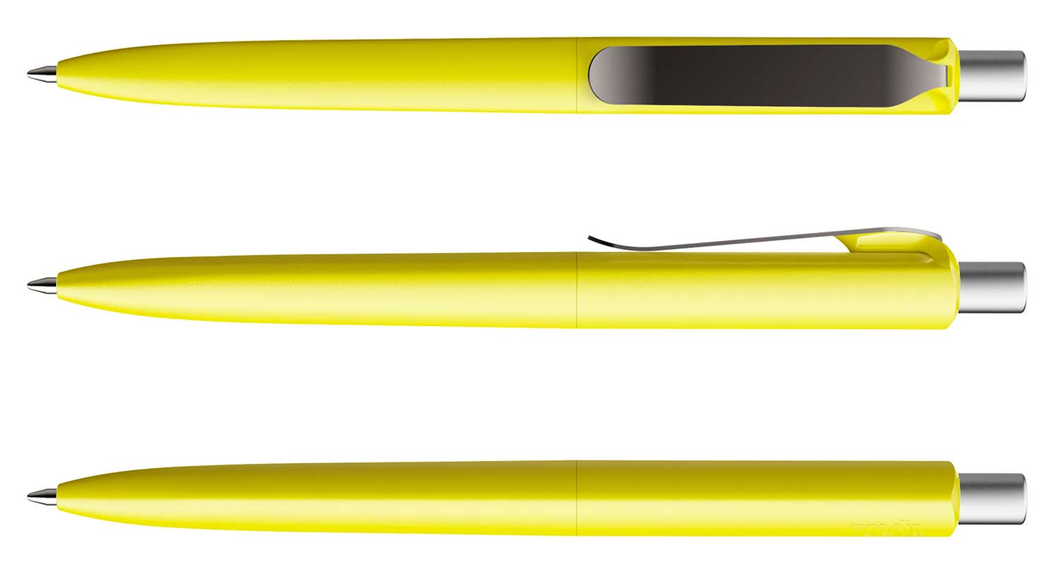 Prodir Kugelschreiber DS8 PSM M07 S75 Gelb Matt Metall-Clip Graphit