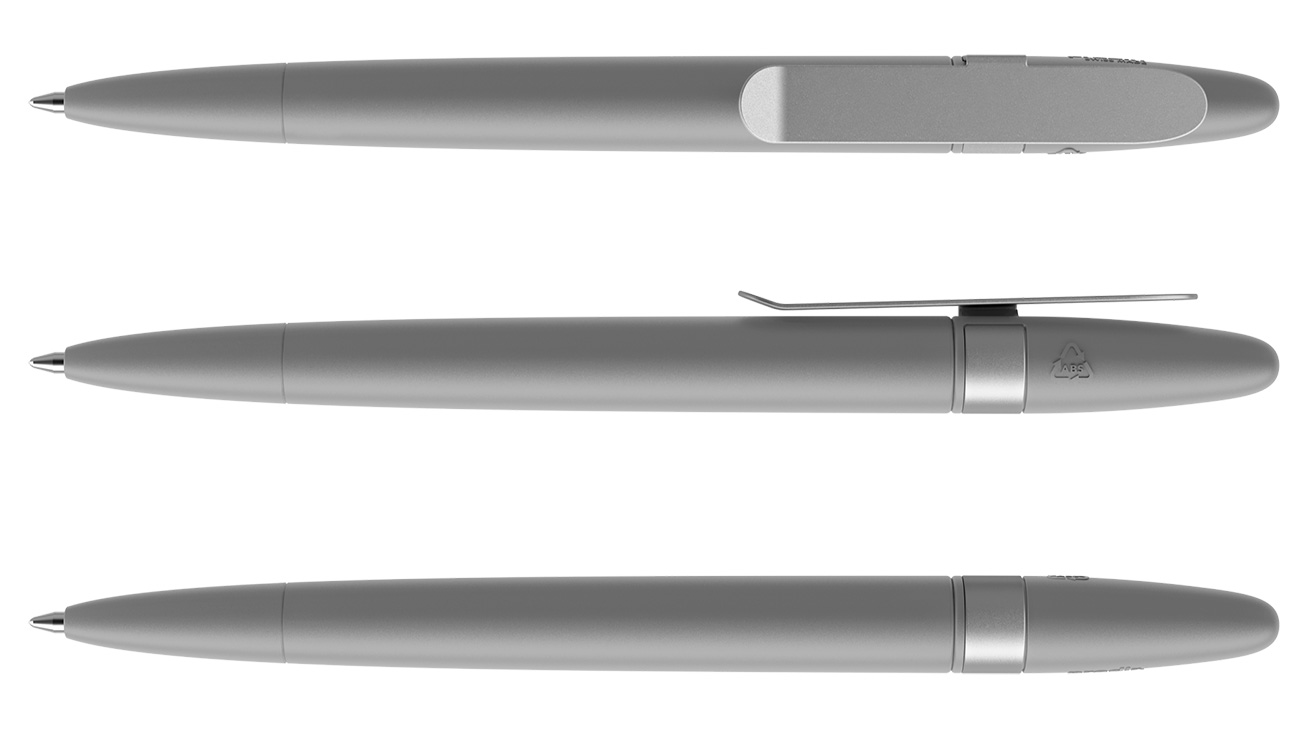 Prodir Kugelschreiber DS5 TSM M70 S70 Grau Matt Metall-Clip Silber