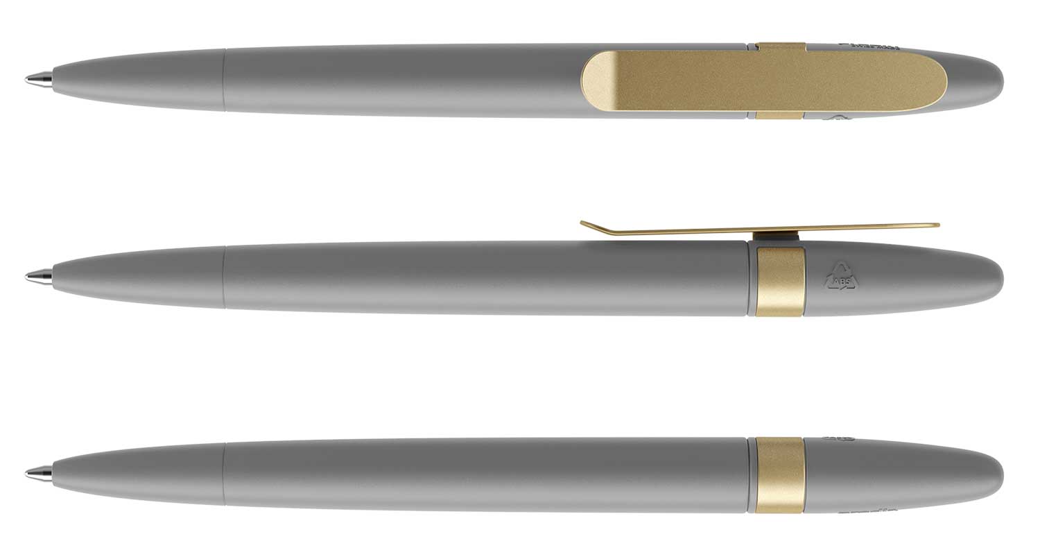 Prodir Kugelschreiber DS5 TSM M70 S13 Grau Matt Metall-Clip Gold