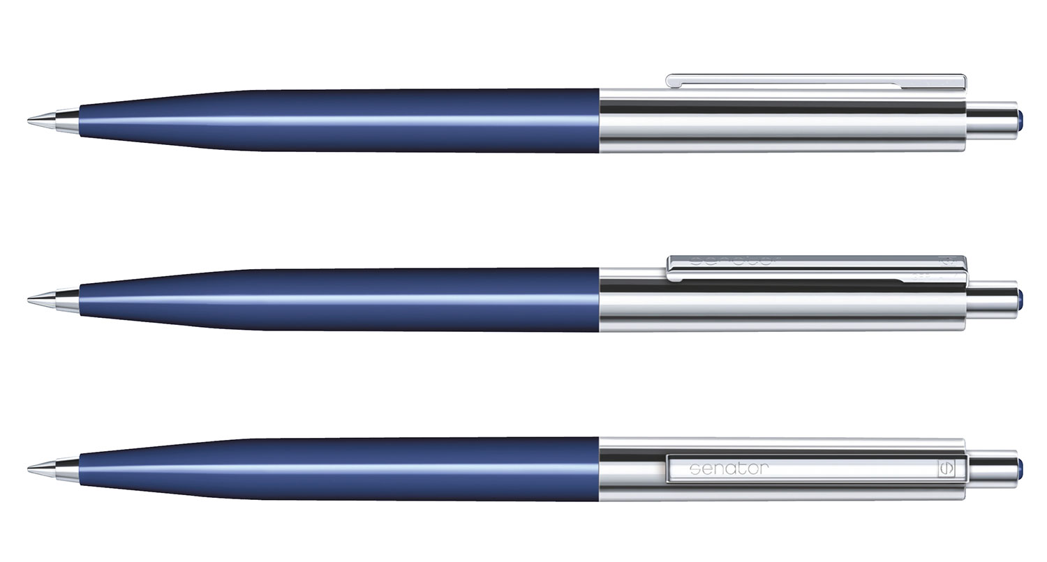 Senator Kugelschreiber Point Metall Blau Poliert