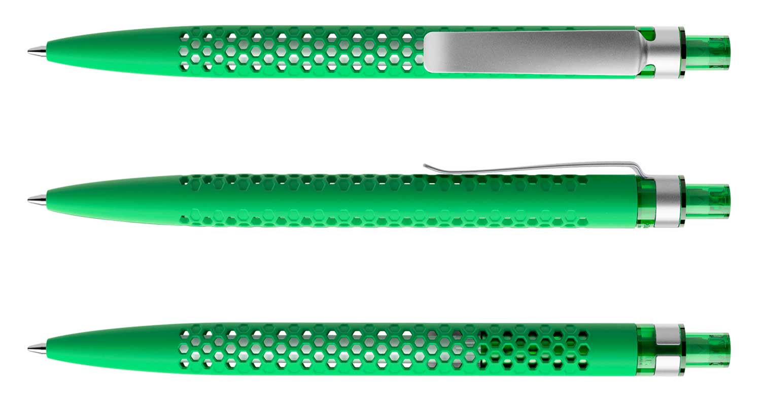 Prodir Kugelschreiber QS40 PRS R67 Grün Soft-Touch Metall-Clip