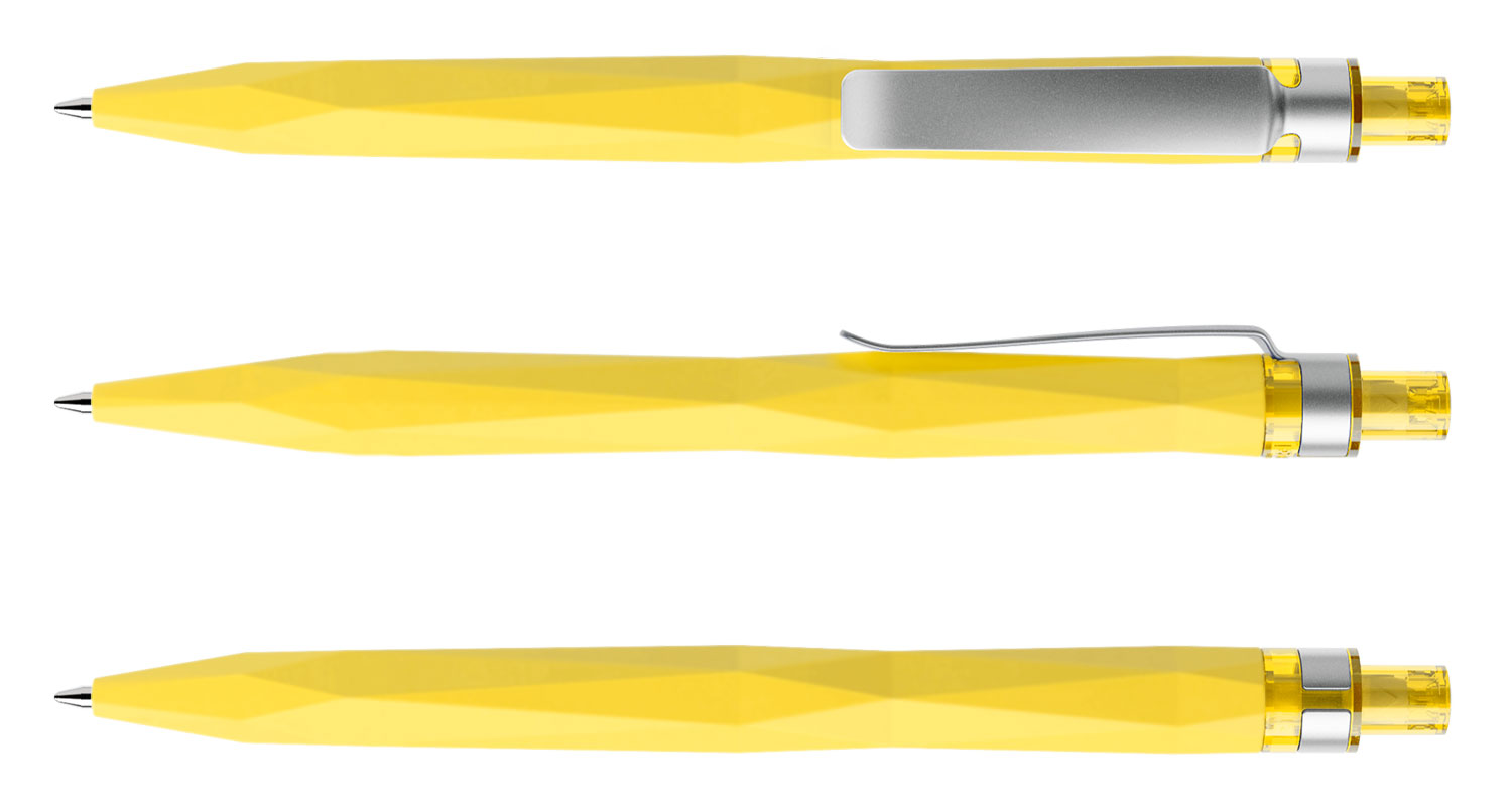 Prodir Kugelschreiber QS20 PRS R07 Gelb Soft-Touch Metall-Clip