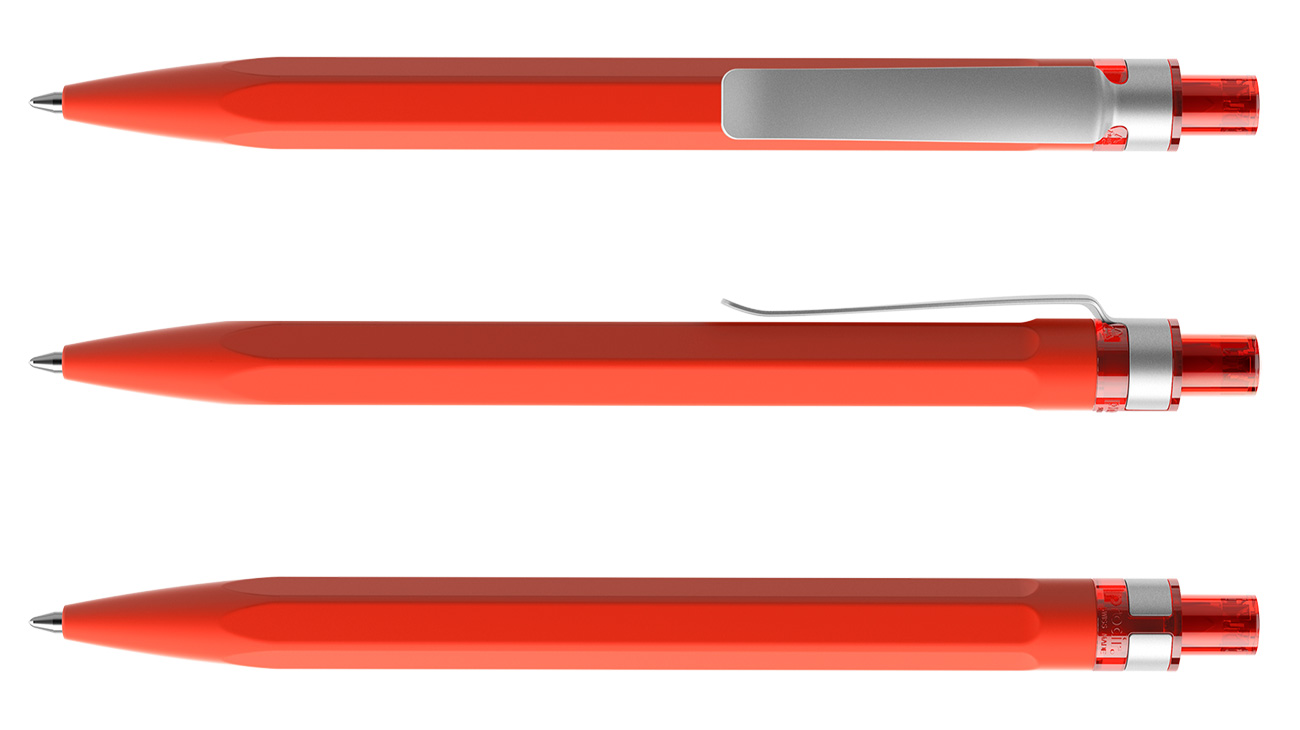 Prodir Kugelschreiber QS50 PRS R20 Rot Soft-Touch Metall-Clip