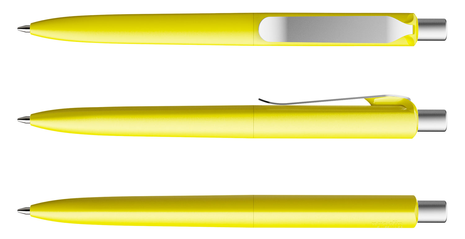 Prodir Kugelschreiber DS8 PSM M07 S70 Gelb Matt Metall-Clip Silber