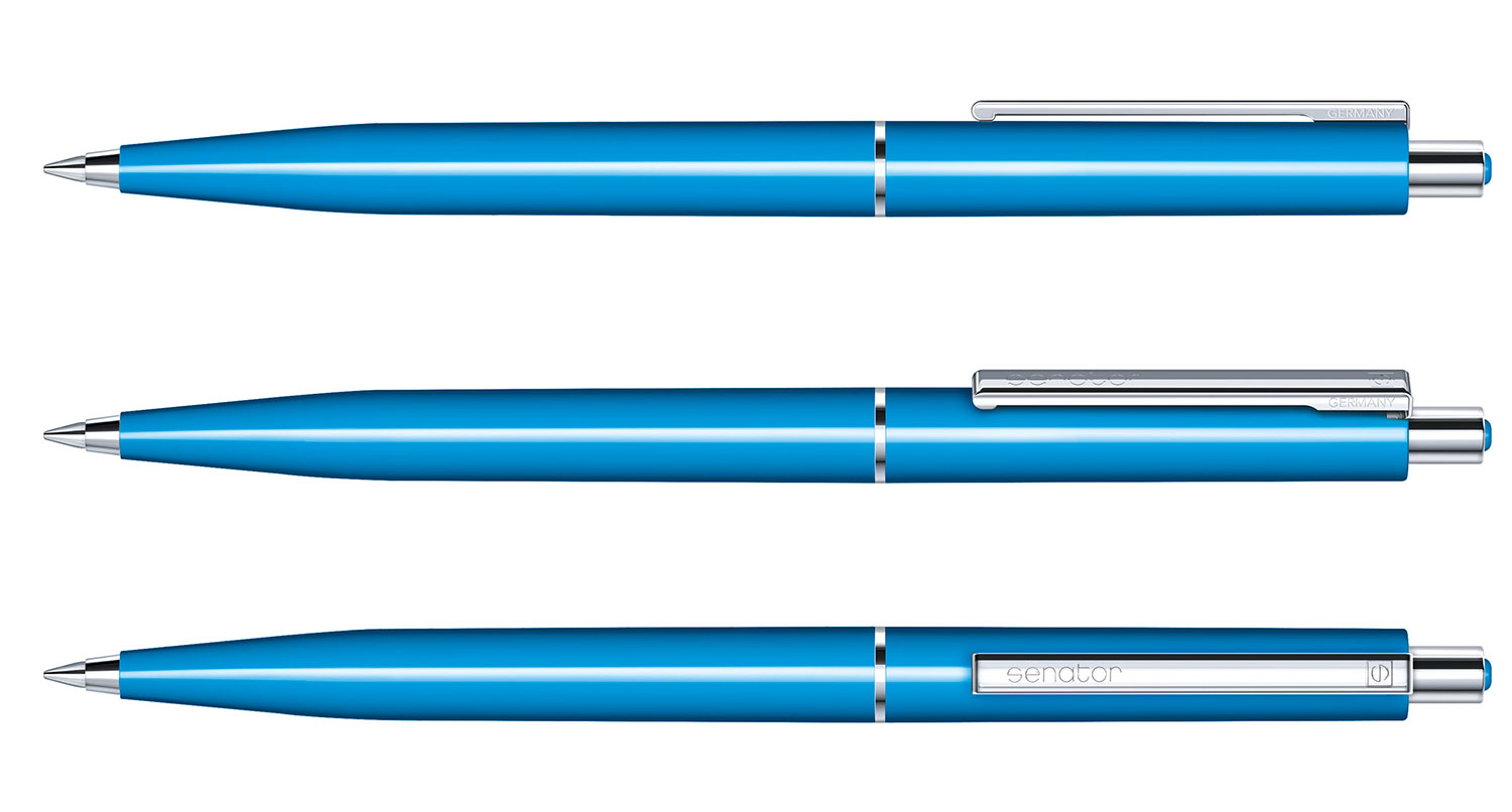 Senator Kugelschreiber Point Hellblau Poliert