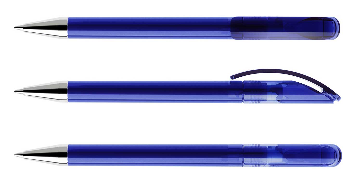 Prodir Kugelschreiber DS3 TTC T50 Classic Blue Transparent