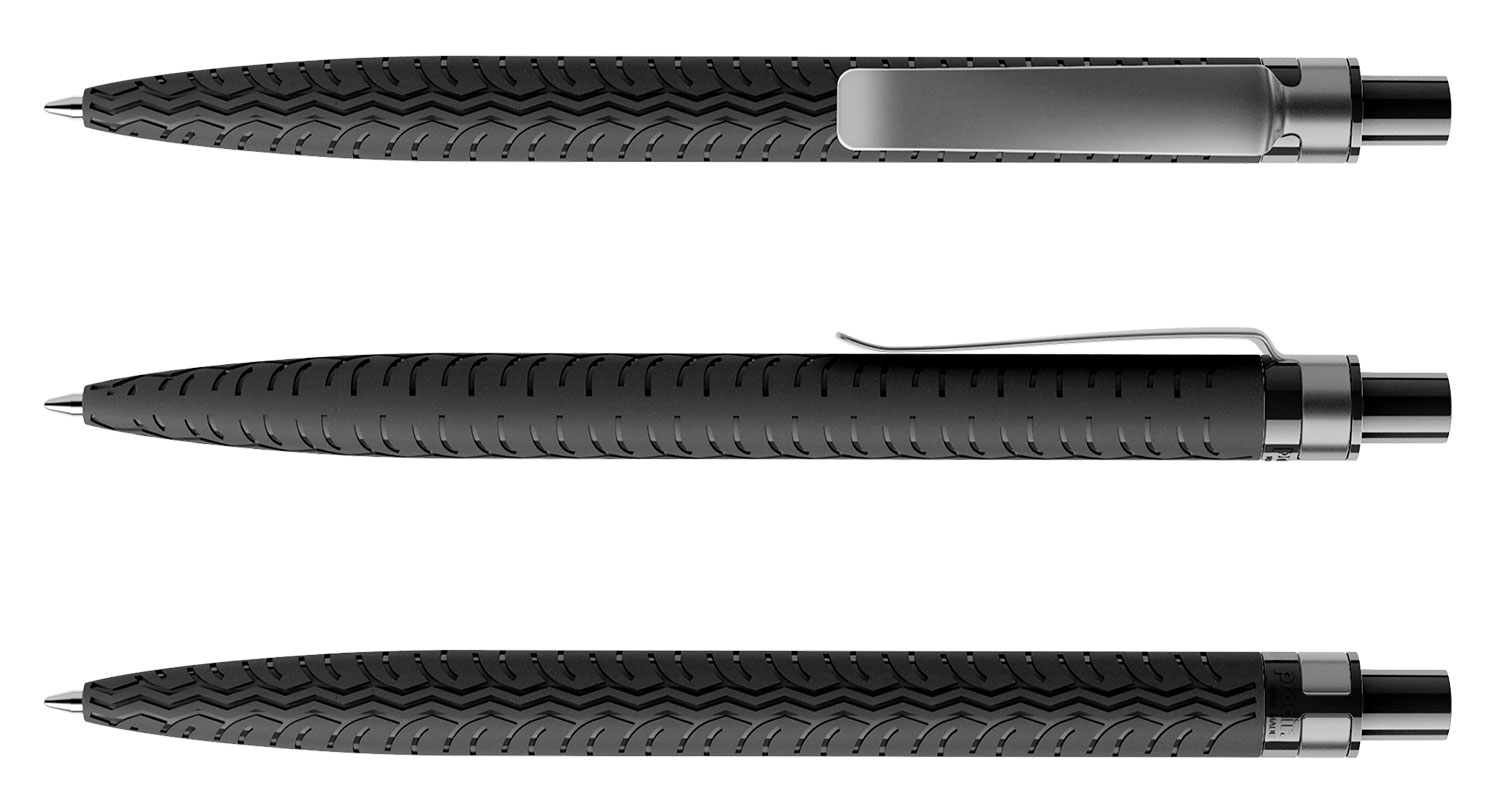 Prodir Kugelschreiber QS03 PMS M75 S 75 Schwarz Matt Metall-Clip Graphit