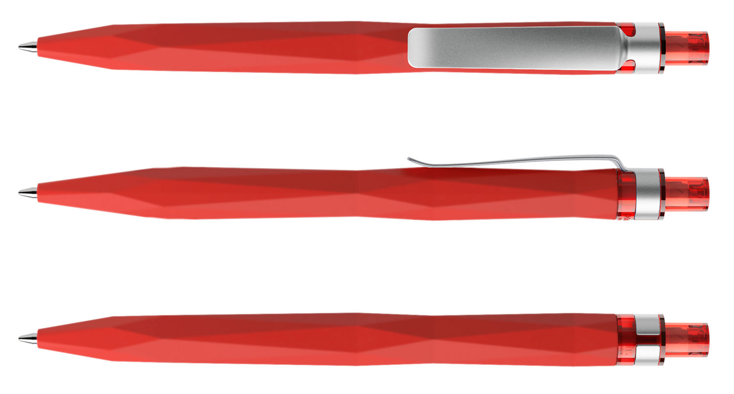 Prodir Kugelschreiber QS20 PRS R20 Rot Soft-Touch Metall-Clip