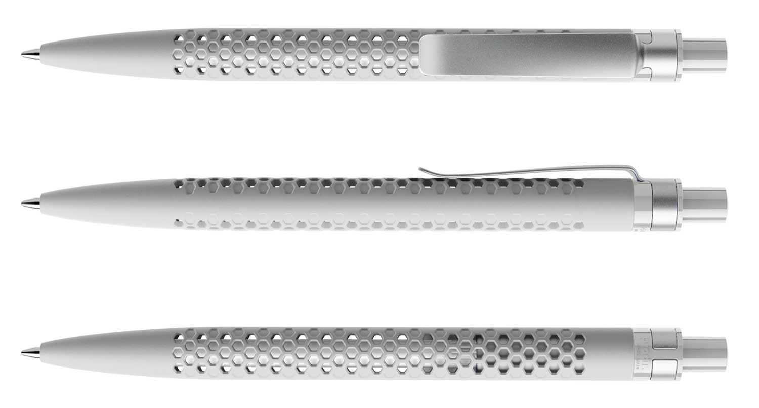 Prodir Kugelschreiber QS40 PRS R77 Grau Soft-Touch Metall-Clip