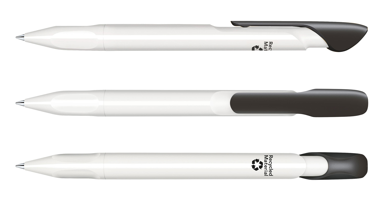 Senator Kugelschreiber Evoxx Recycled LC Weiß-Schwarz Poliert