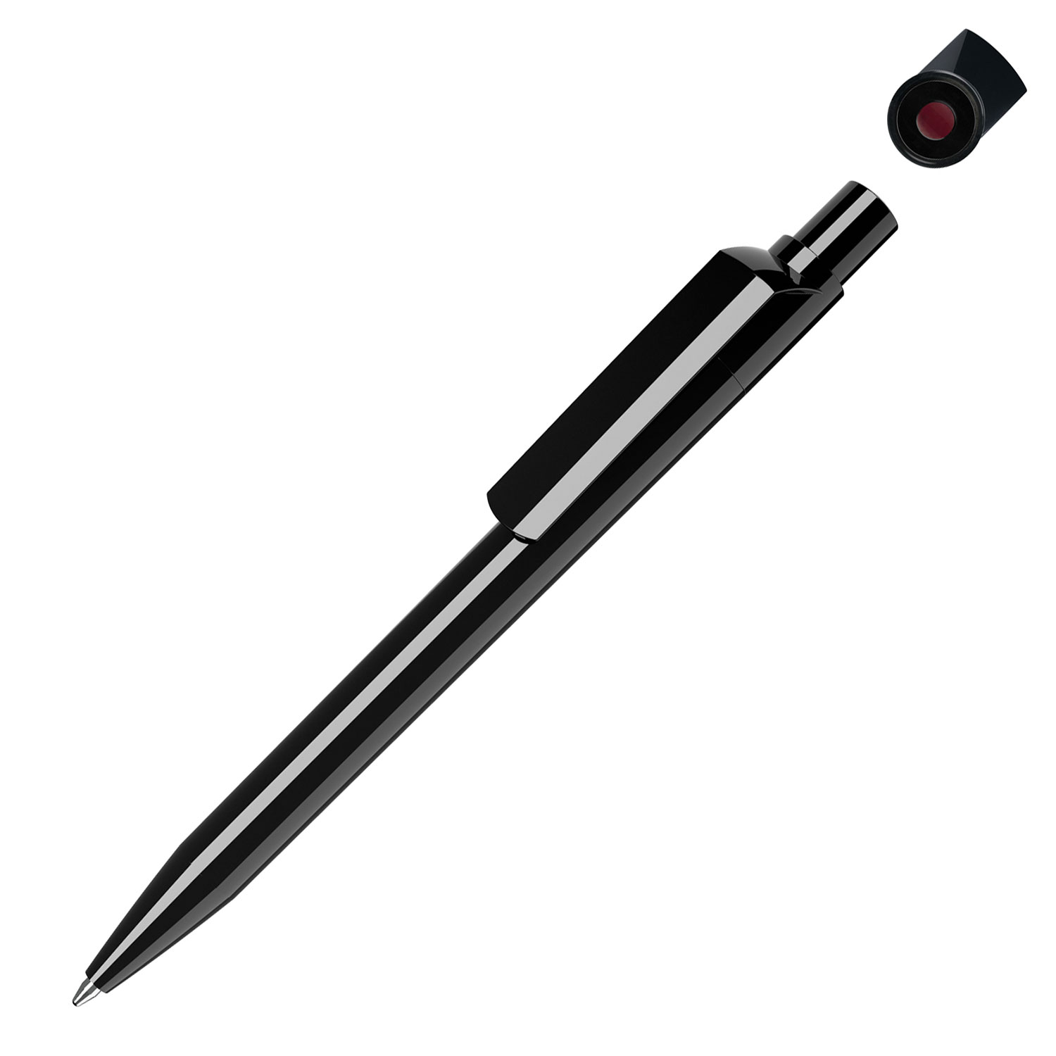 Quatron Kugelschreiber Dot Solid Black Bordeaux