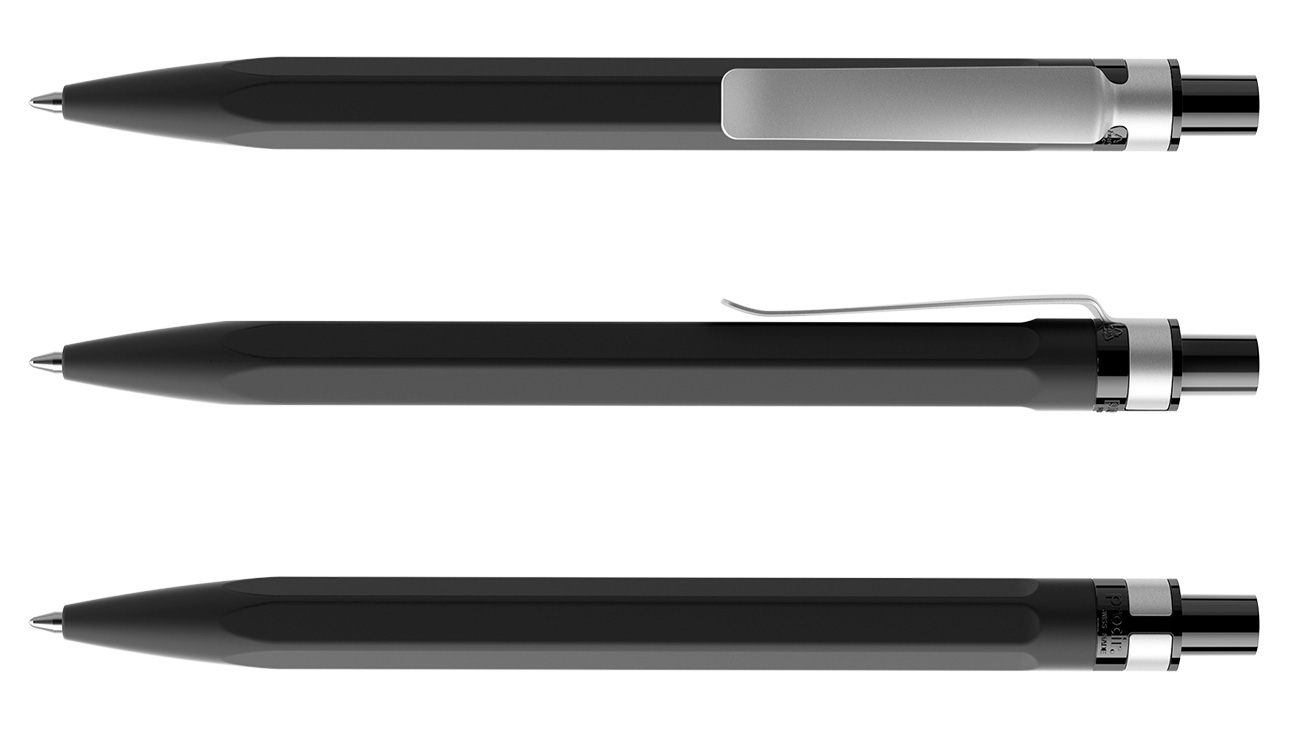 Prodir Kugelschreiber QS50 PRS R75  Schwarz Soft-Touch Metall-Clip