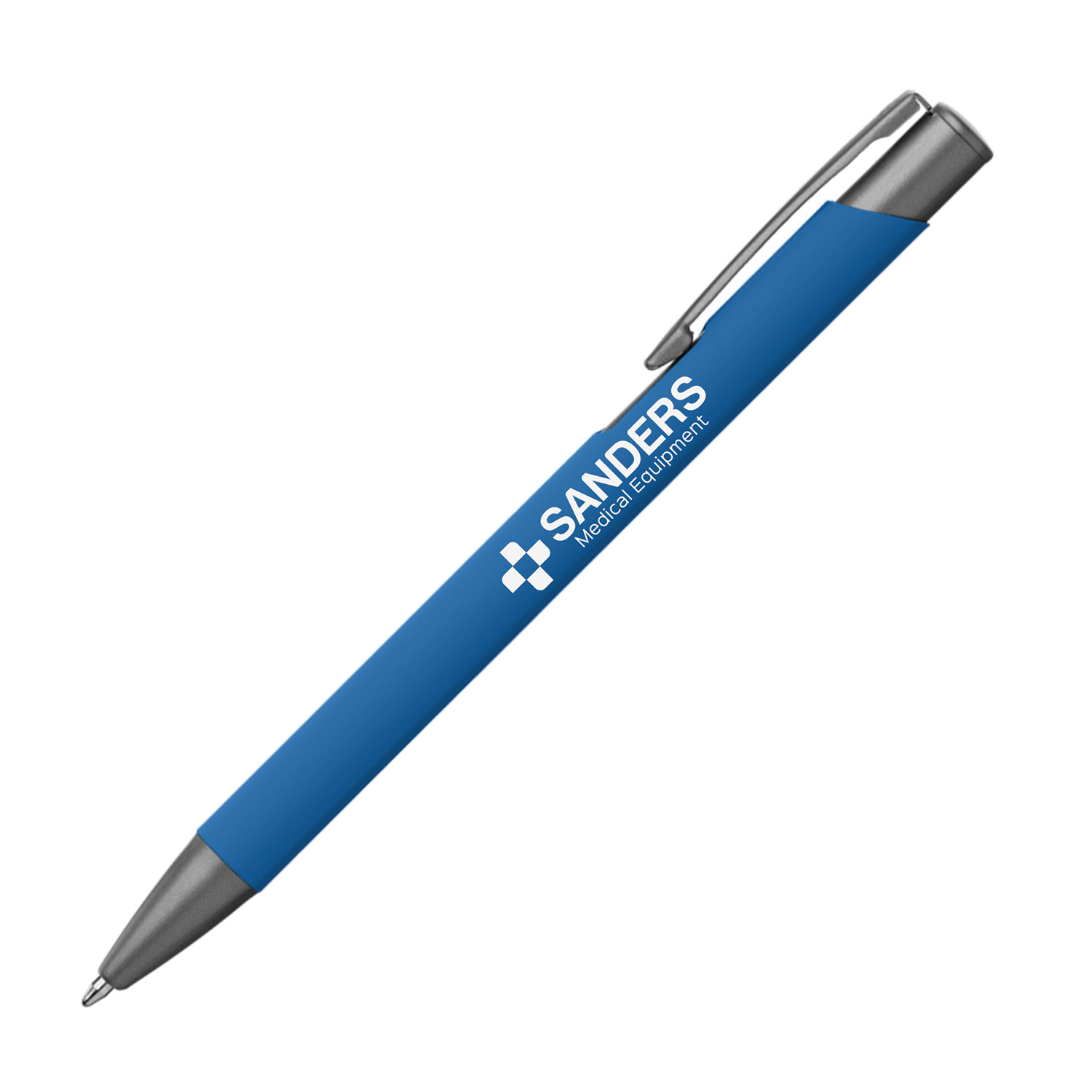 Goldstar Kugelschreiber Crosby Gunmetal Soft-Touch Hellblau