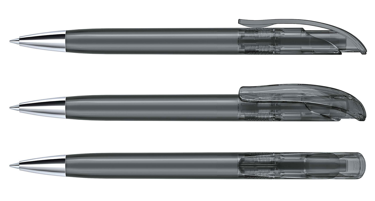 Senator Kugelschreiber Challenger MT Dunkelgrau Clear